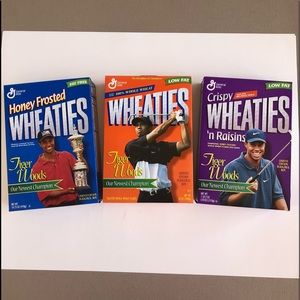 Tiger Woods vintage collectible cereal boxes